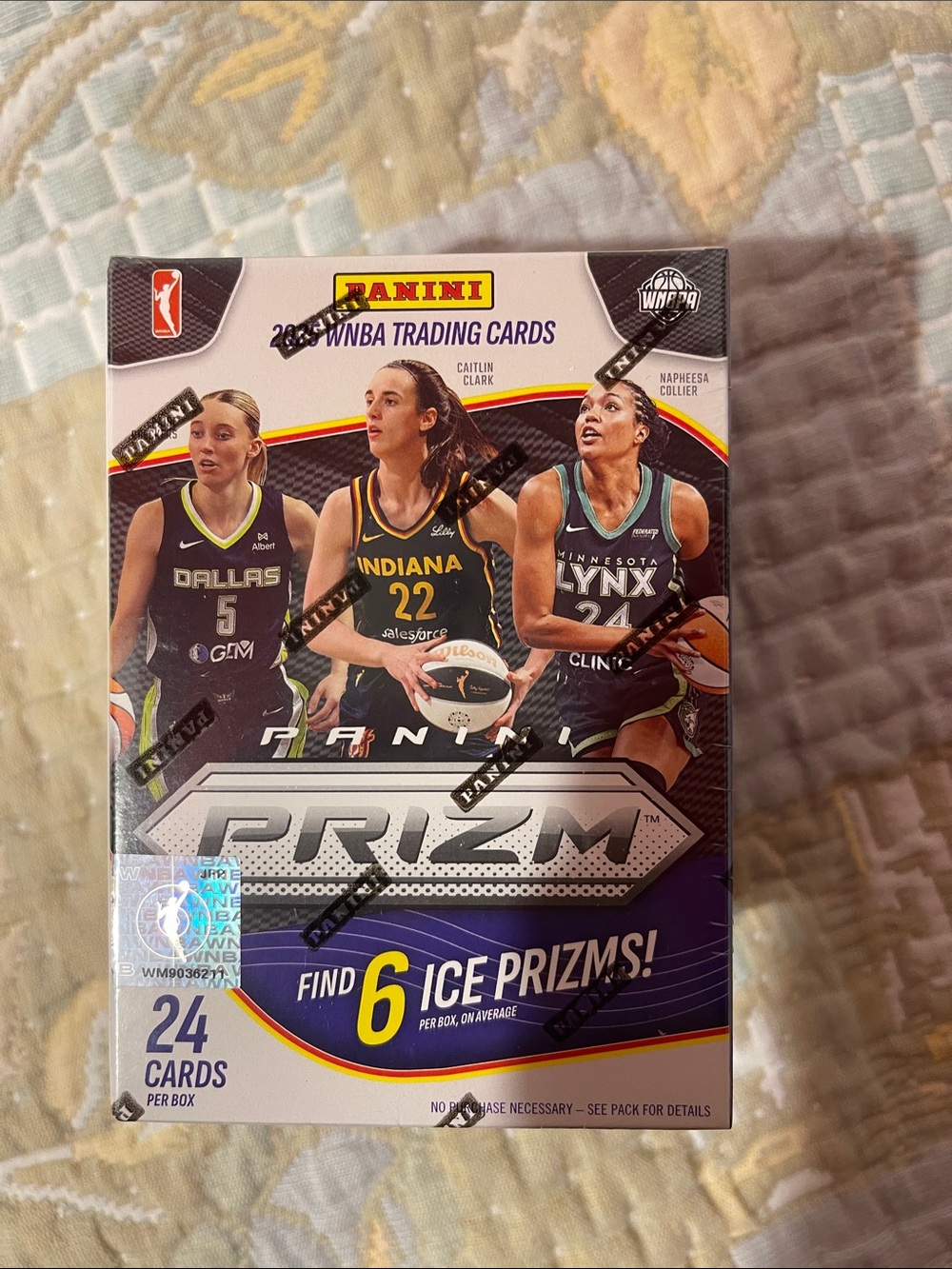 Panini Prizm WNBA Trading Card Box - Purple & Yellow Accents